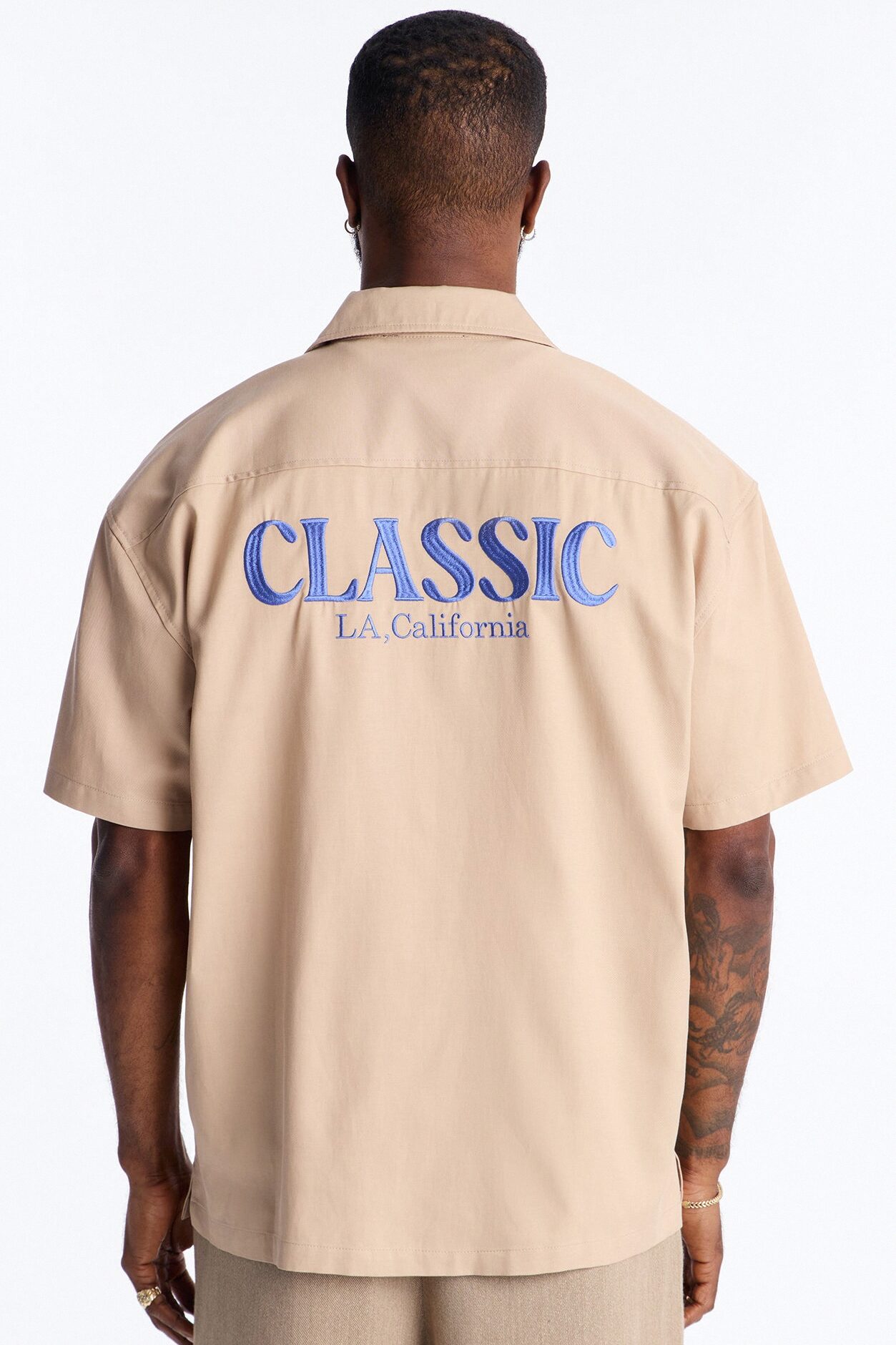 Classic Mechanic Button Up Shirt - Tan