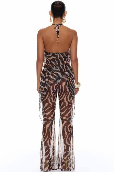 Golden Getaway Mesh Swim Cover Up - Brown/combo