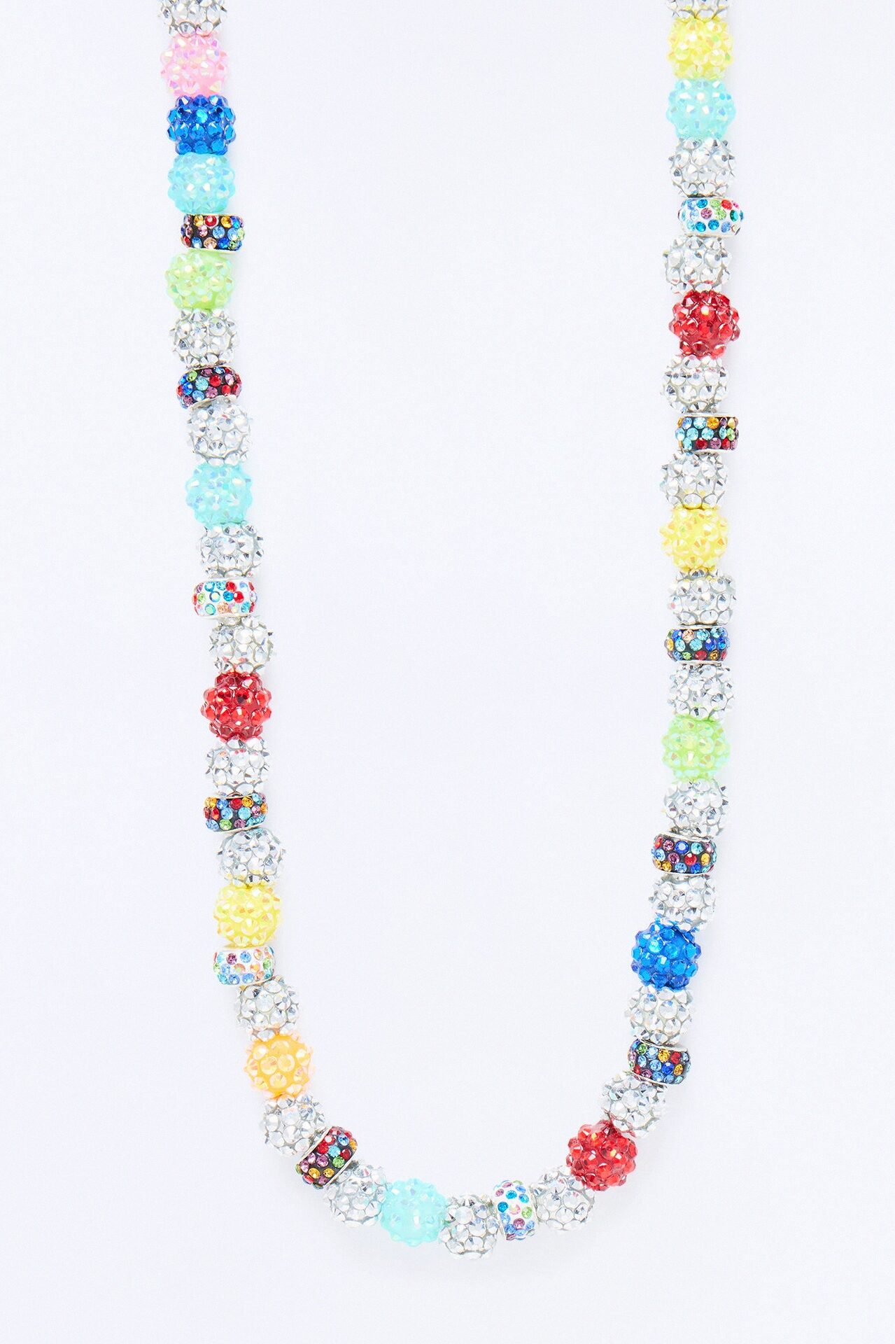 Confetti Iced Beaded Link Necklace - Multi Color