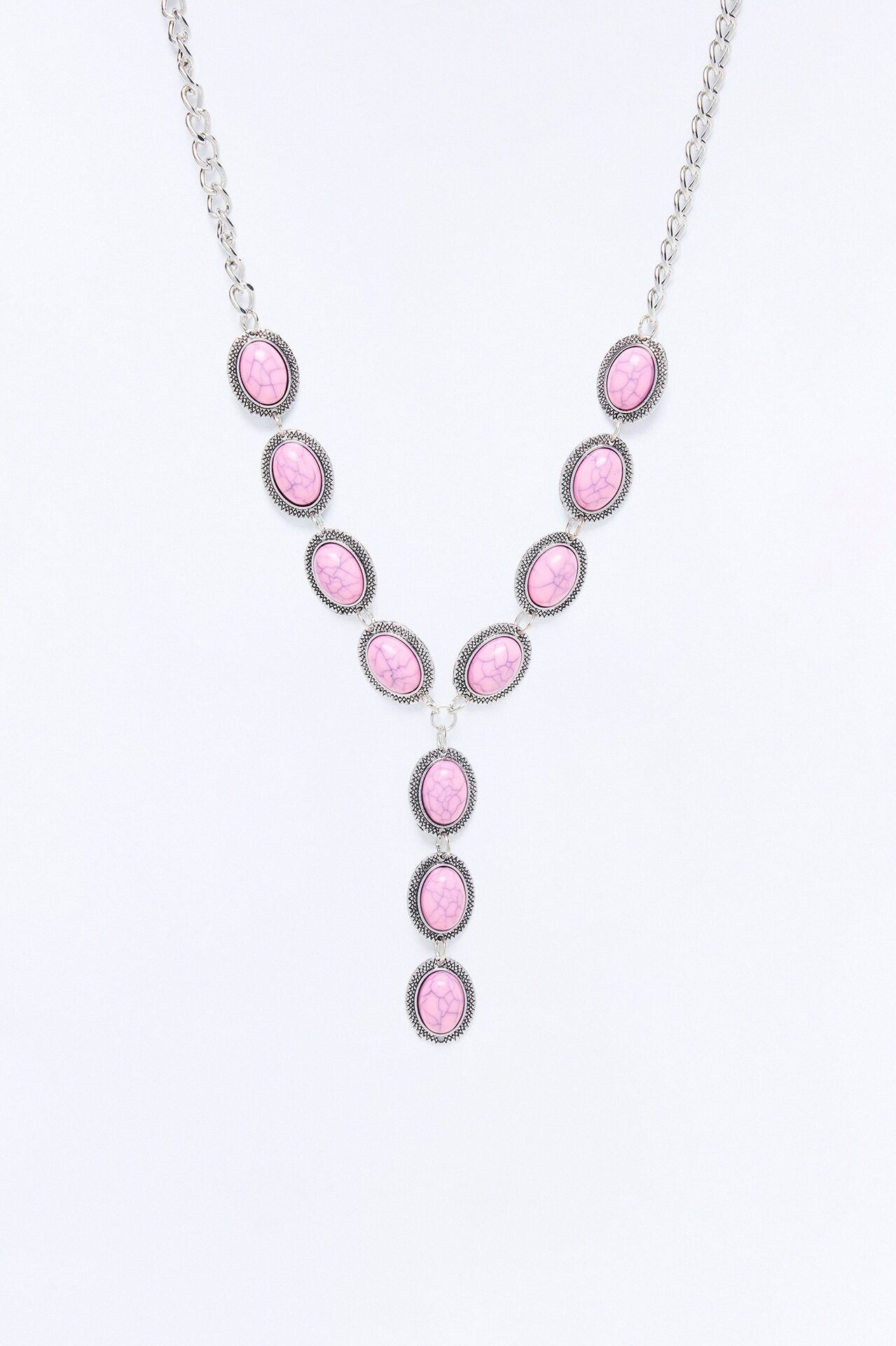 Neon Moon Lariat Necklace - Pink/combo