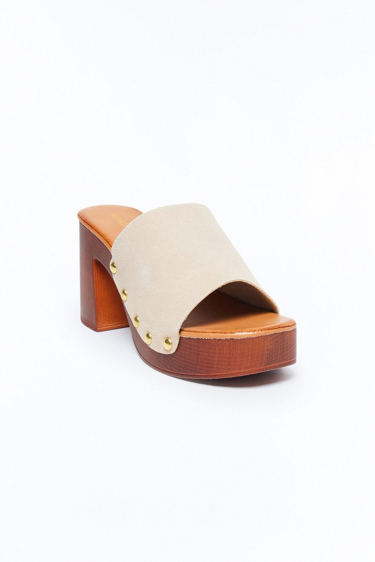 Olivia Platform Mules - Taupe