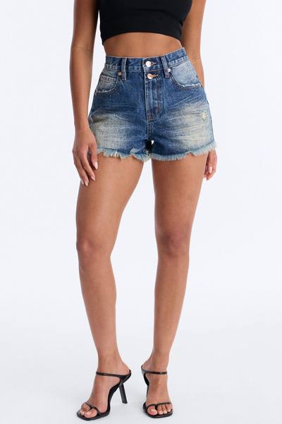 La Brea Cut Off Premium Washed Denim Shorts - Vintage Wash