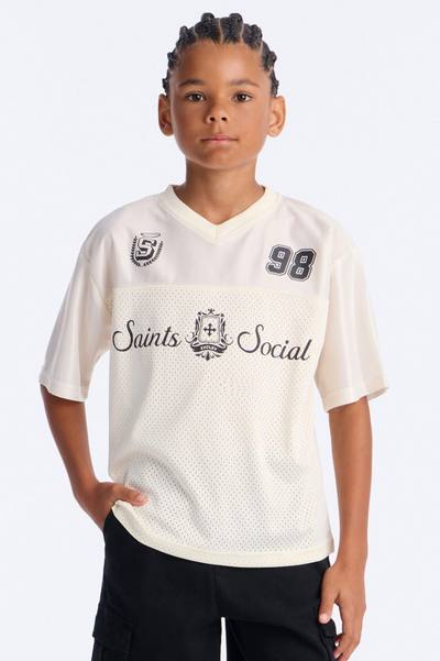 Mini Saints Studios Short Sleeve Soccer Jersey - White