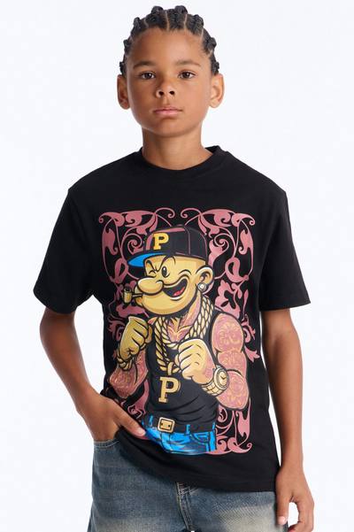 Mini Popeye's Drip Short Sleeve Tee - Black