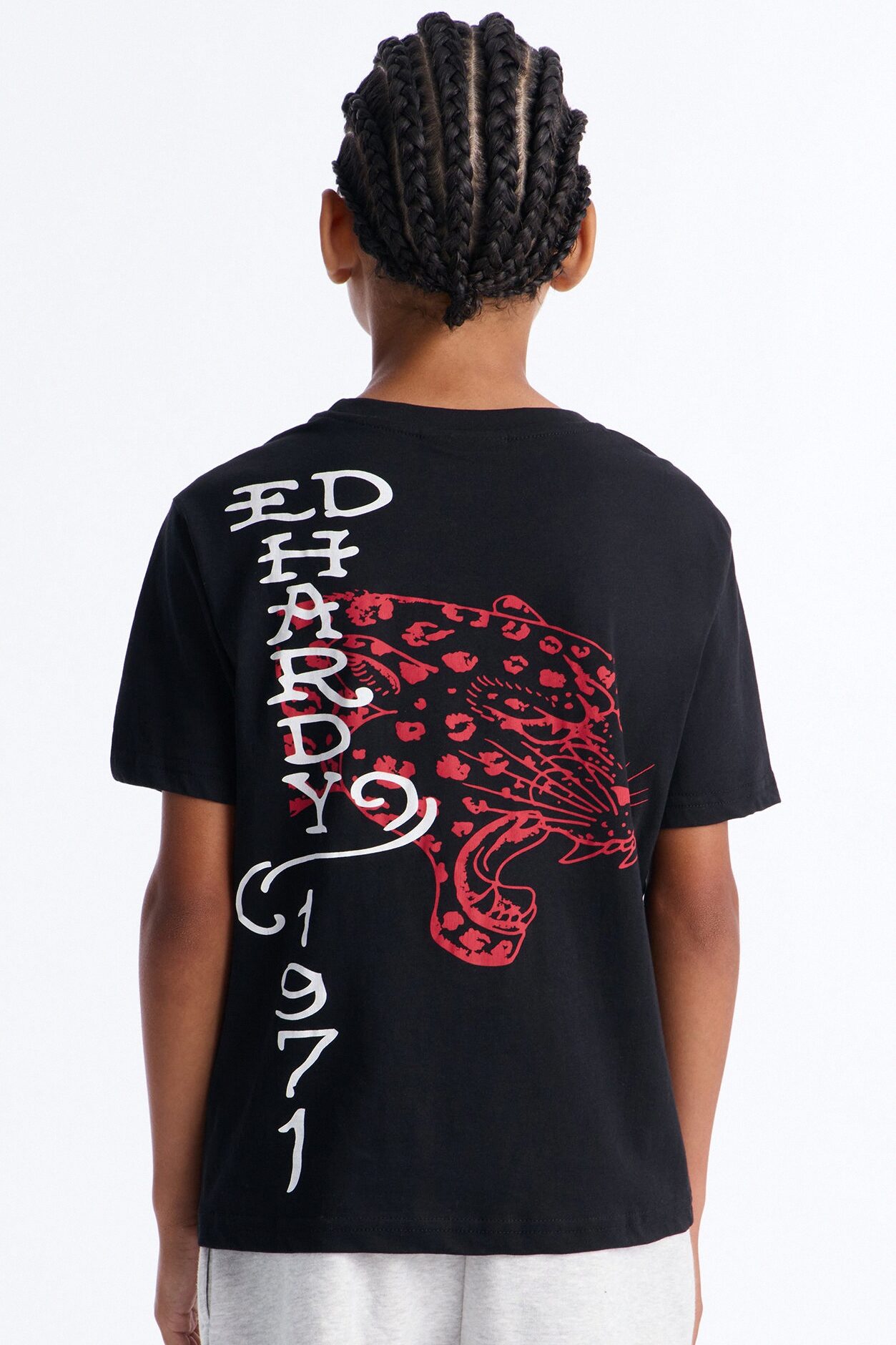Mini Ed Hardy 1971 Front/Back Short Sleeve Tee - Black