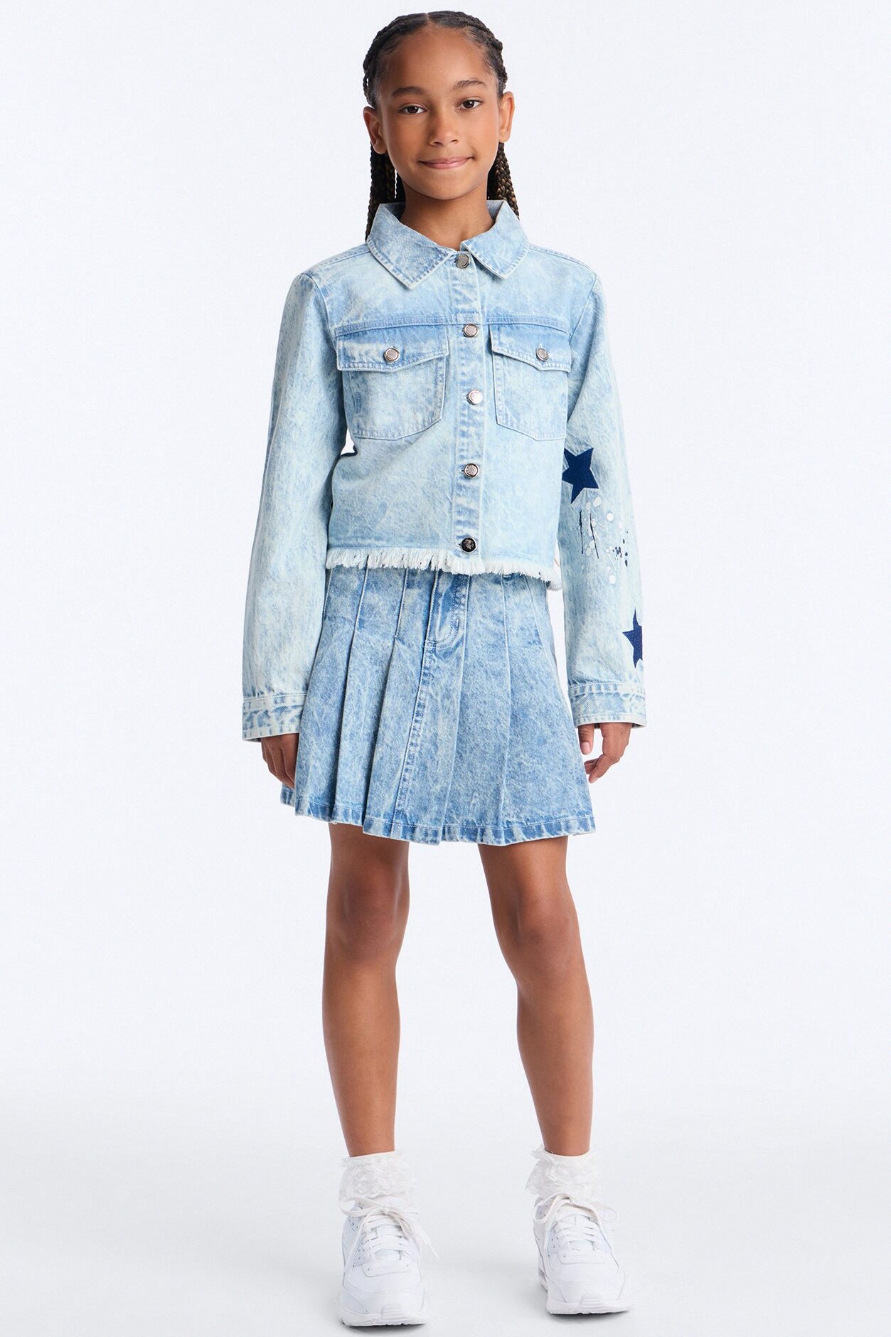 Mini Endless Love Mineral Wash Denim Skirt - Light Wash