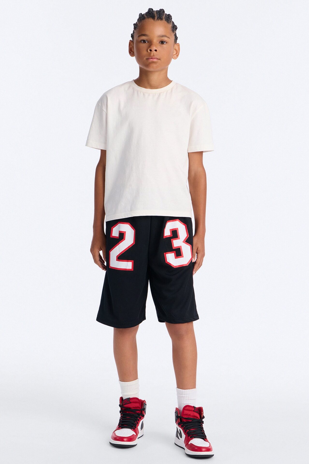 Mini Number 23 Mesh Shorts - Black