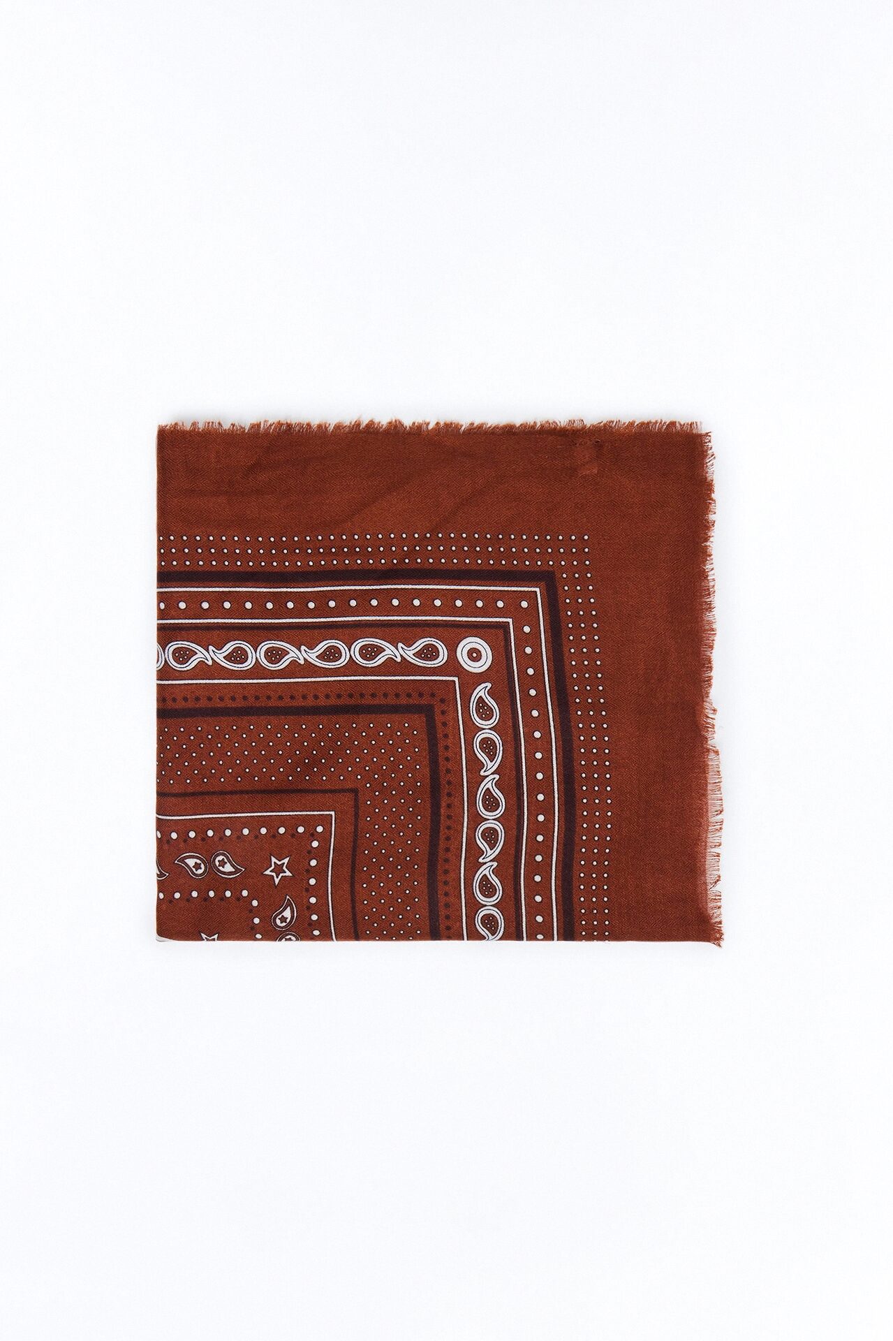 Western Heart Oversized Scarf - Brown/combo