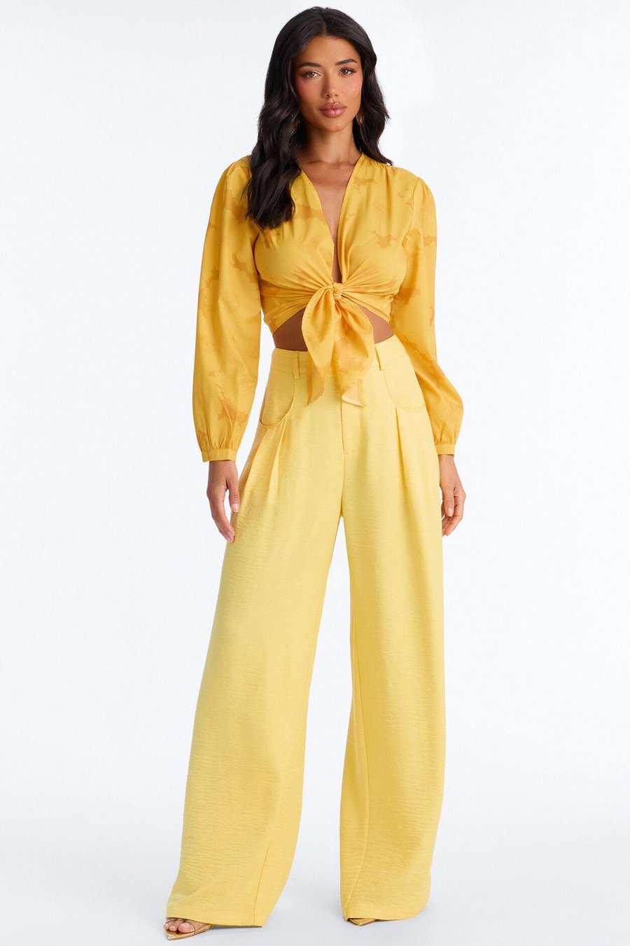 Matson Wide Leg Trouser - Yellow