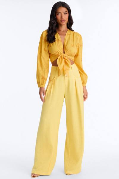 Matson Wide Leg Trouser - Yellow