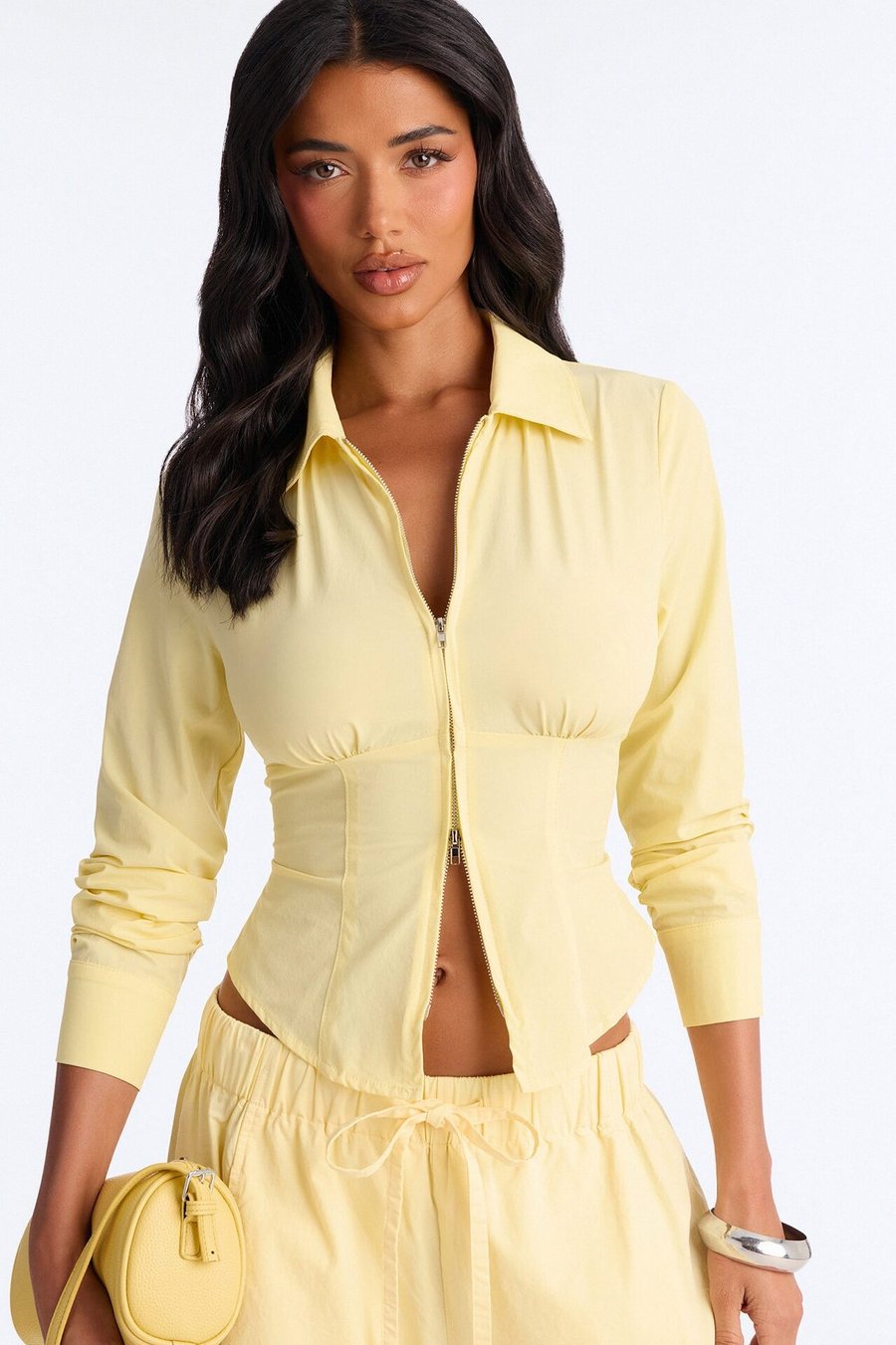 Laurel Zip Front Top - Yellow