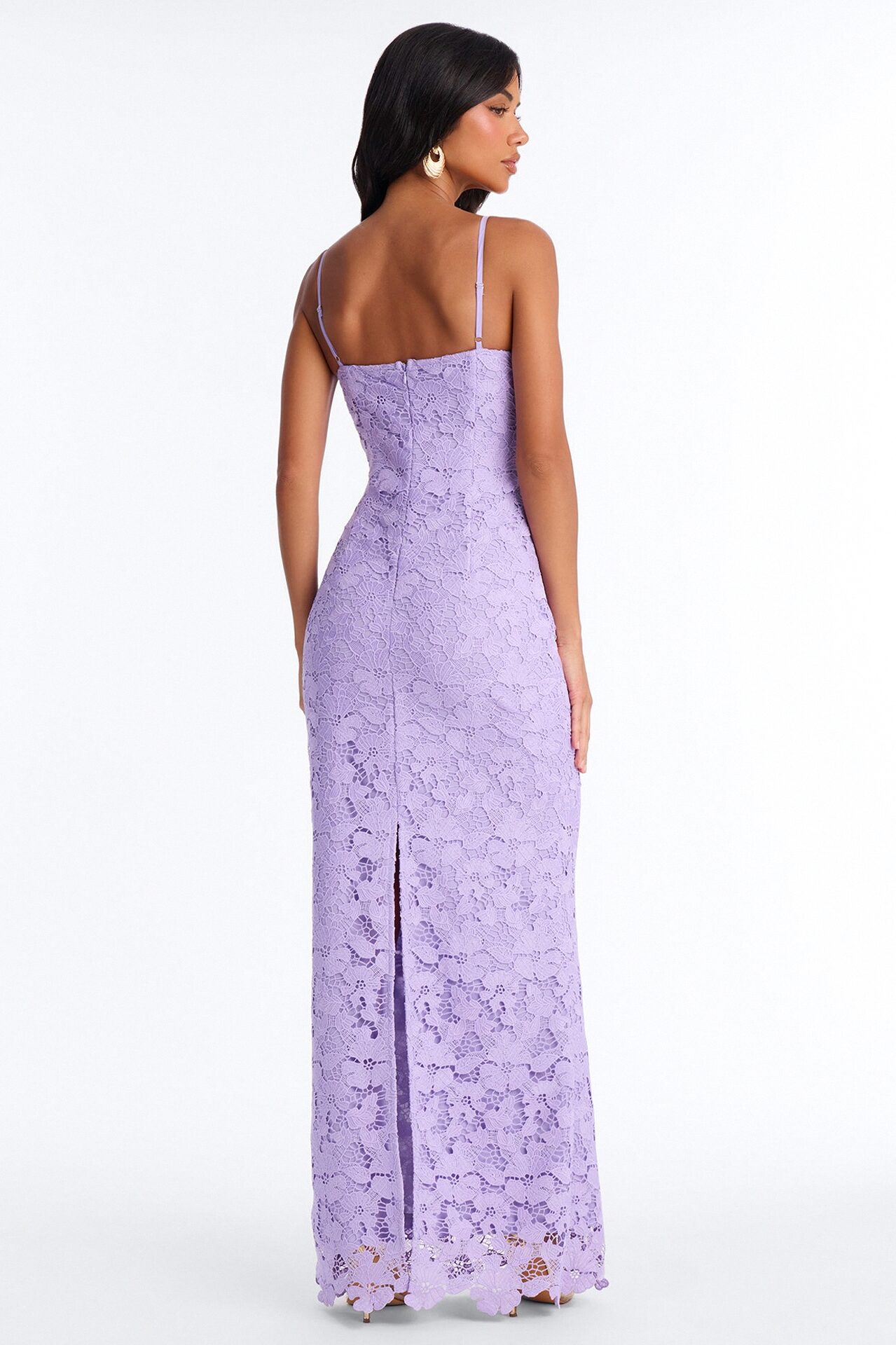 Leila Lace Maxi Dress - Lavender