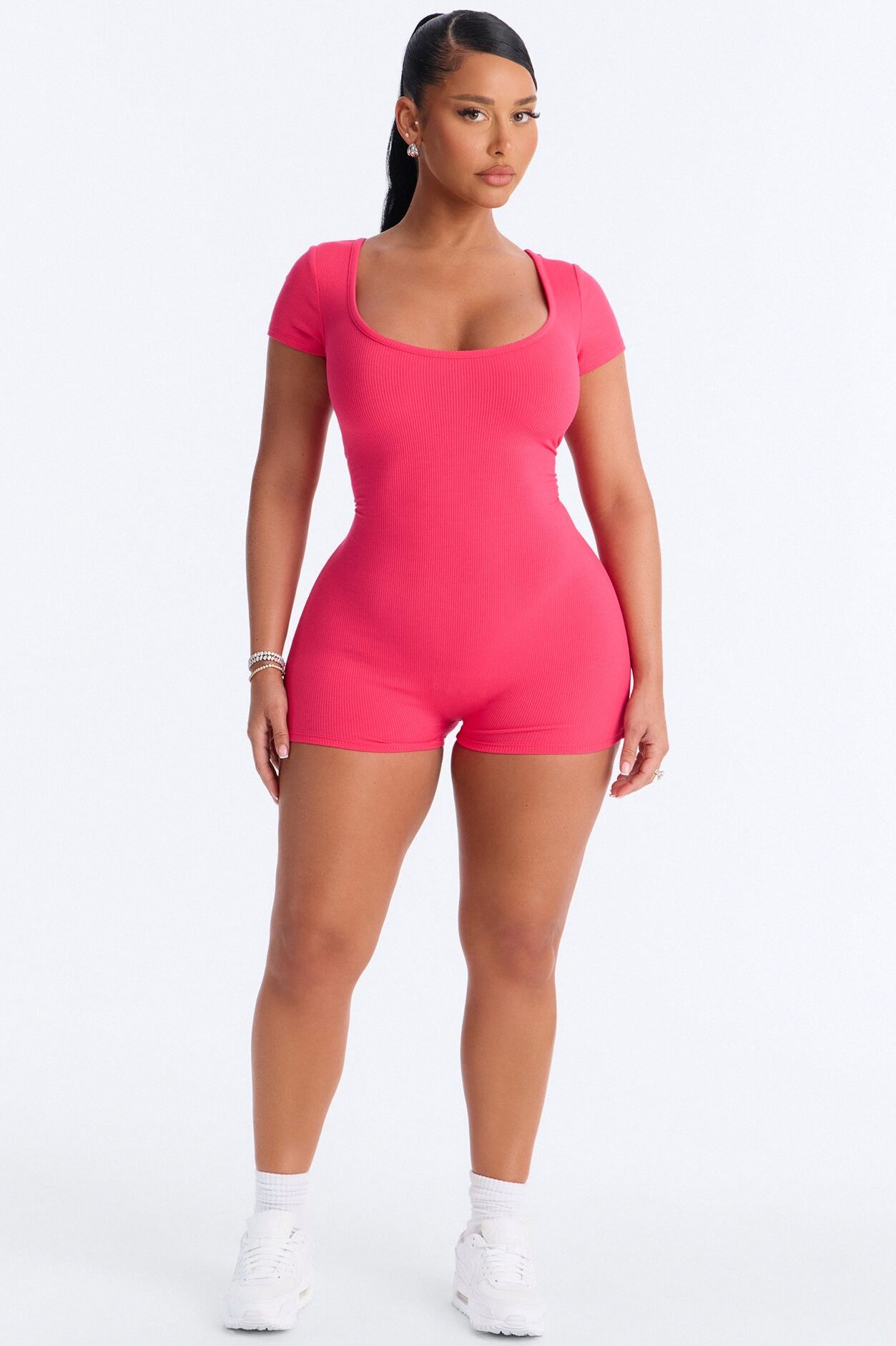 Sandie Romper - Hot Pink