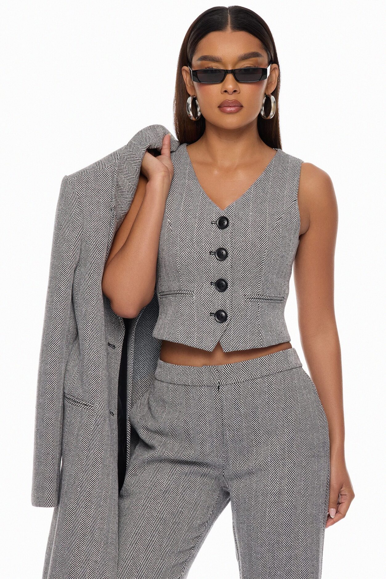 Gianna 3 Piece Pant Set - Grey