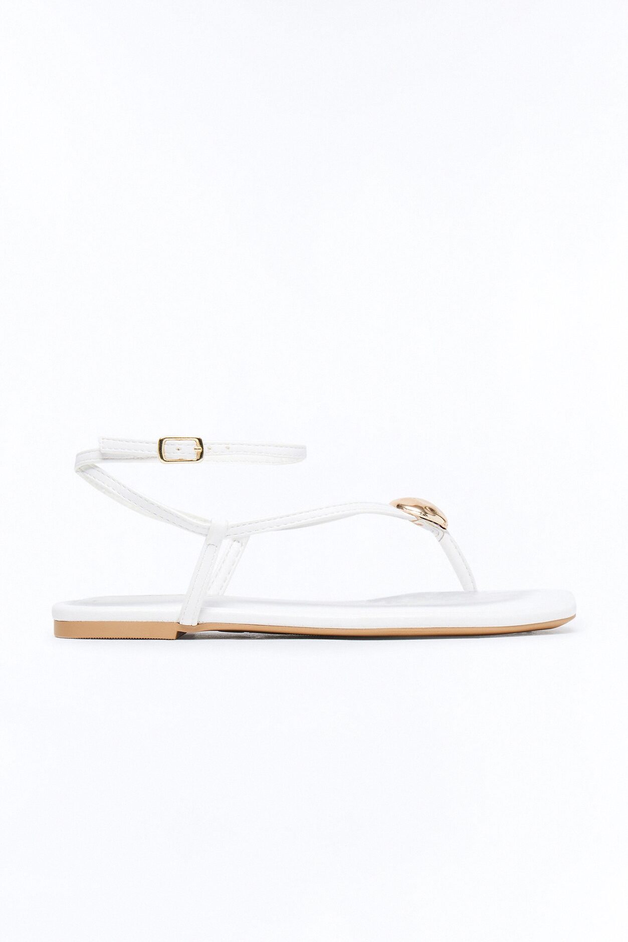 Amiah Ankle Strap Sandals - White