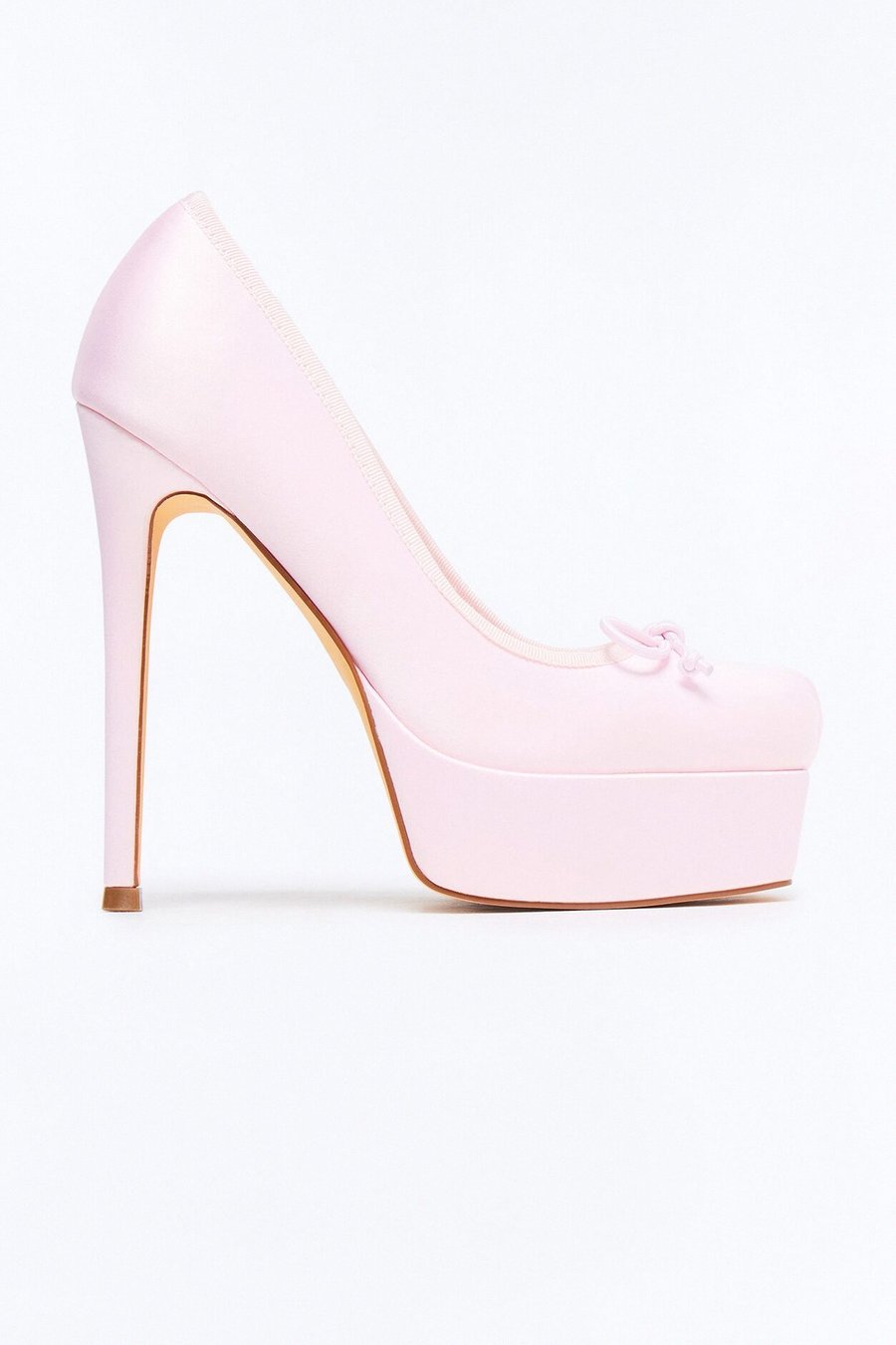 Itzy Satin Bow Ballet Pumps - Pink