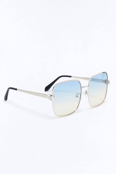 Sneaking Up Sunglasses - Silver/Blue