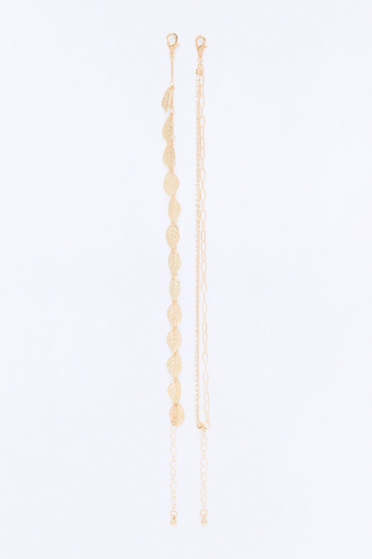 Coastal Breeze 2 Piece Anklet Set - Gold