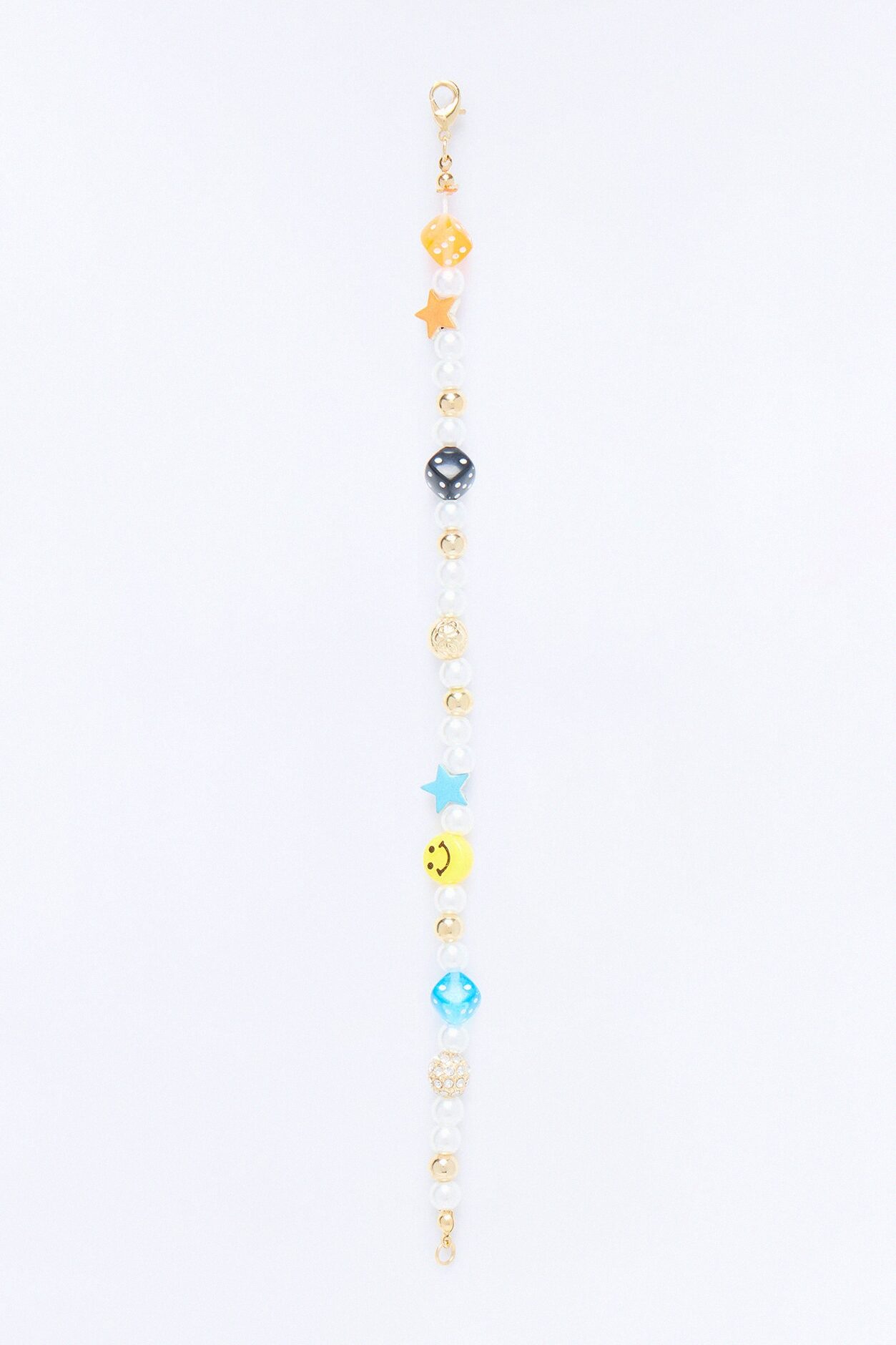 Festival Pearl and Charm Bracelet - Gold