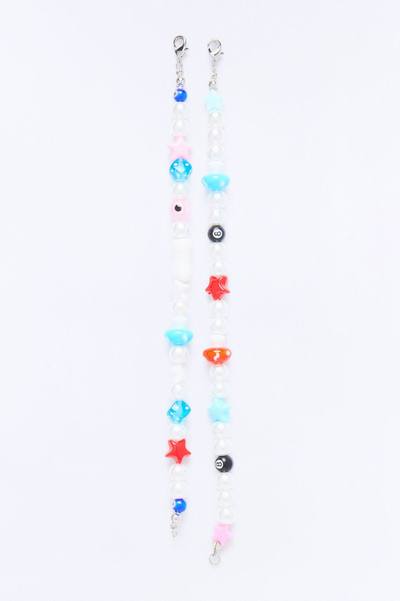 Festival Pearl and Charm Bracelet Set - Black Wash