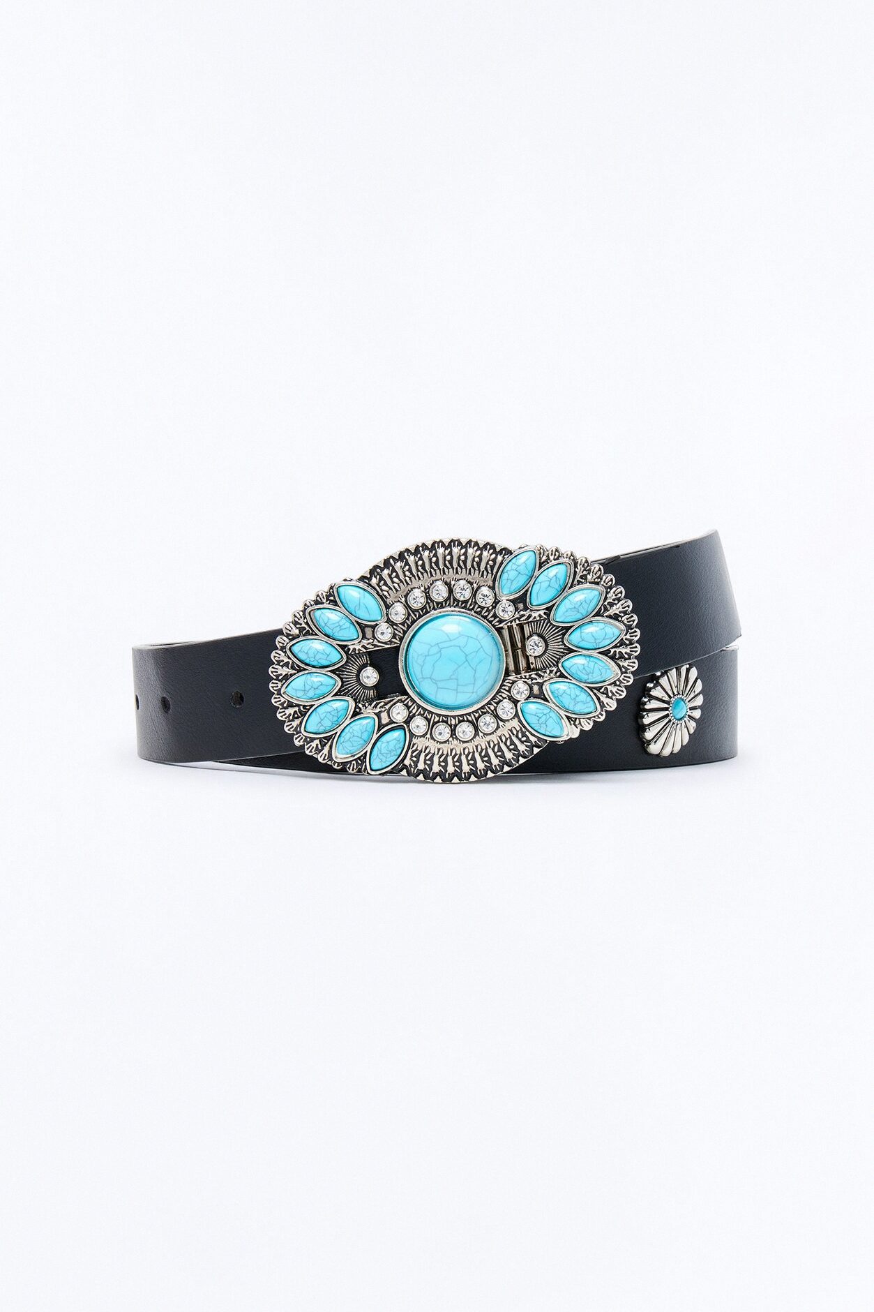 Wild West Faux Leather Turquoise Belt - Turquoise