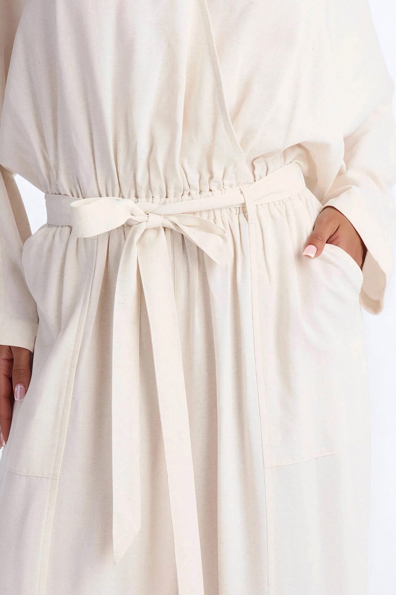Emery Linen Straight Leg Jumpsuit - Cream