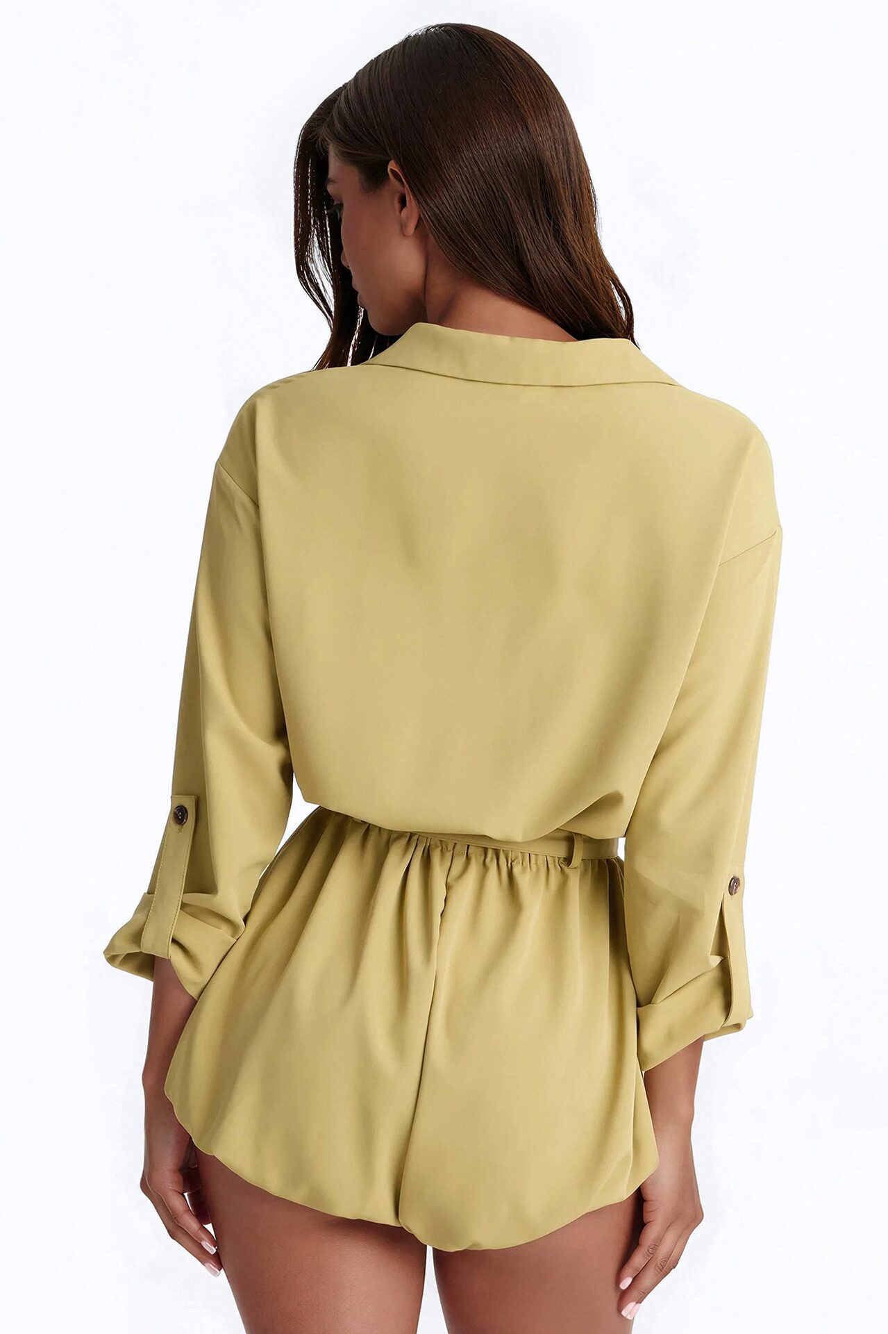 SAFARI Dream Tie Waist Romper - Olive