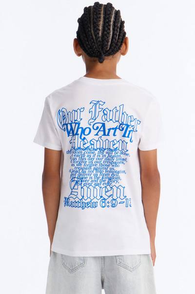 Mini Our Father Front/Back Short Sleeve Tee - White