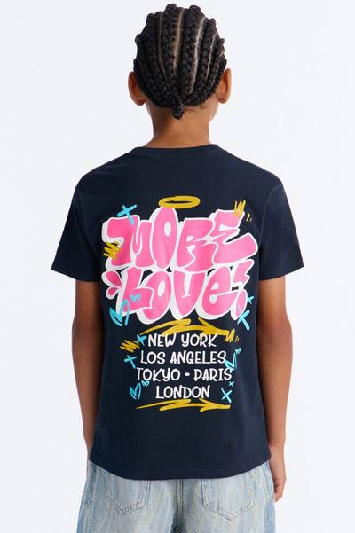Mini More Love Short Sleeve Front/Back Tee - Navy