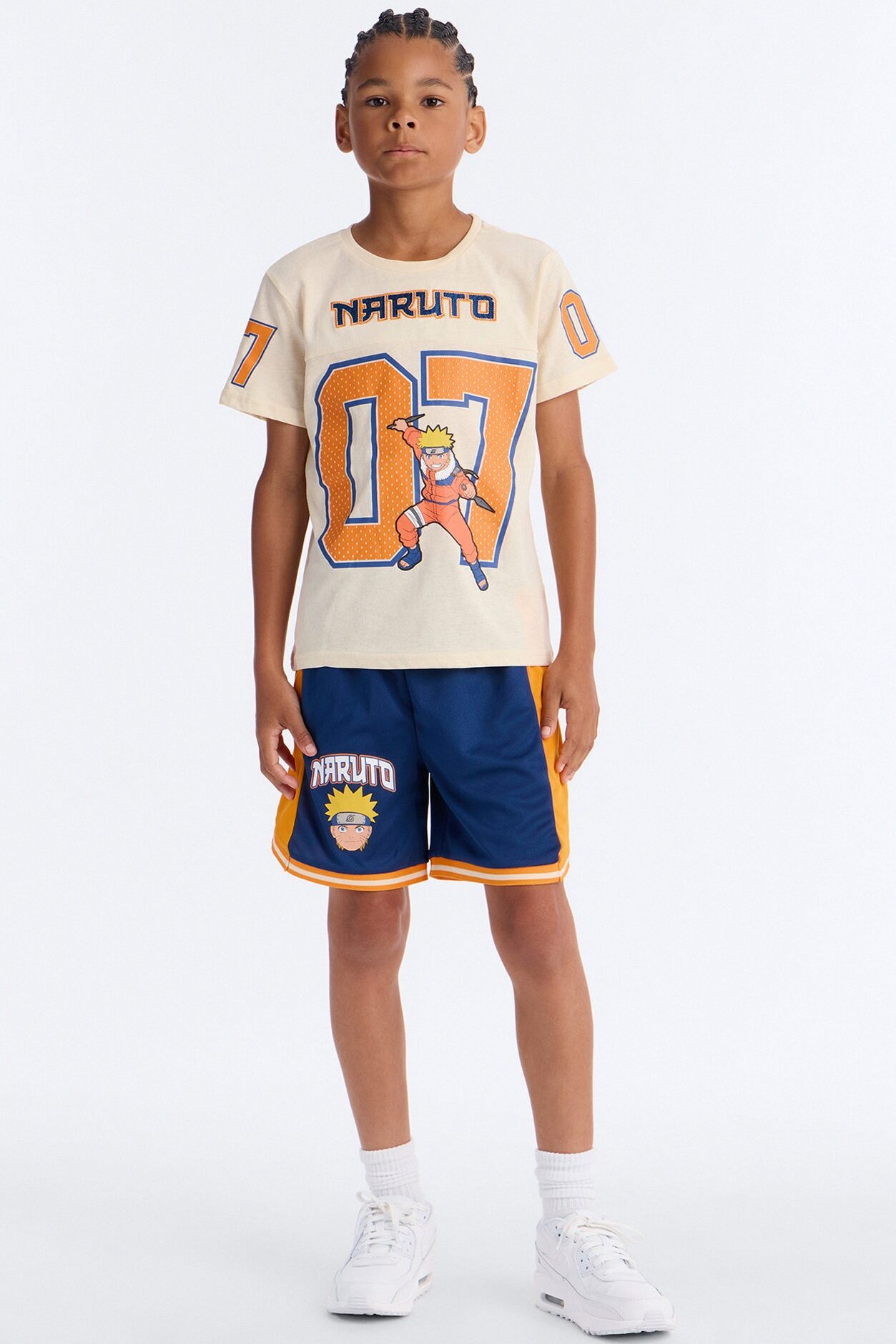 Mini Naruto 07 Jersey And Short Set - Ivory/combo