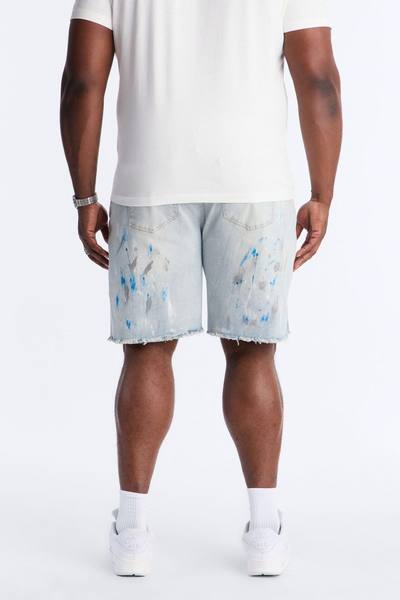 Slim Distressed Painter Denim Short - Light Wash
