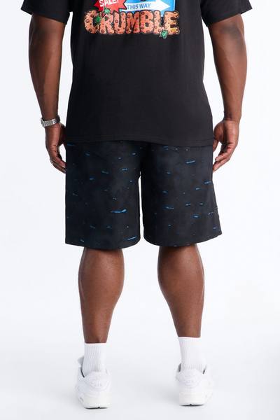 Relaxed Faded Moments Distressed Short - Bleach Blue Wash