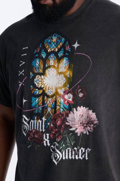 Saint Boquete Vintage Oversized Short Sleeve Tee - Black Wash