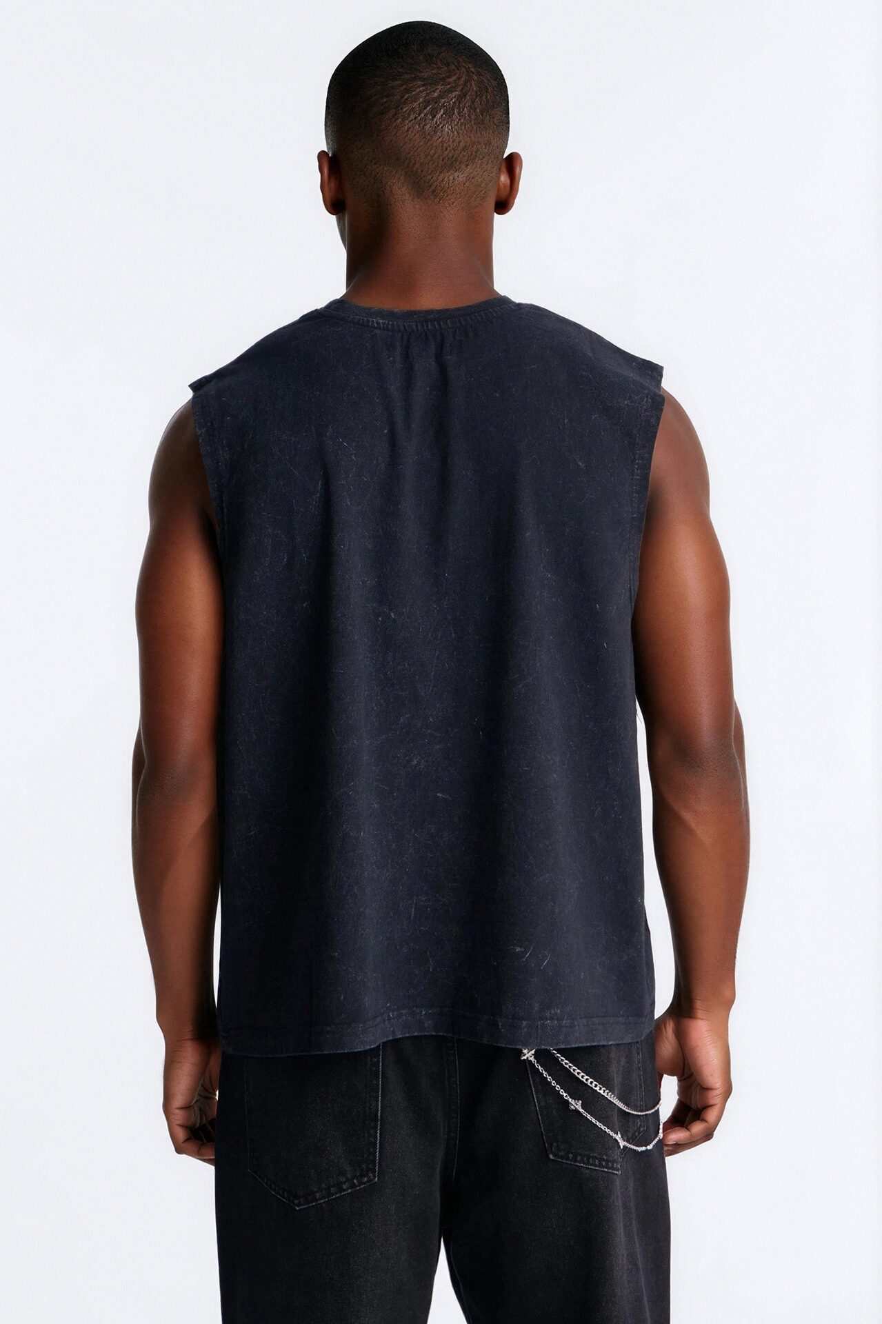Sacred Blessed Washed Muscle Tee - Black