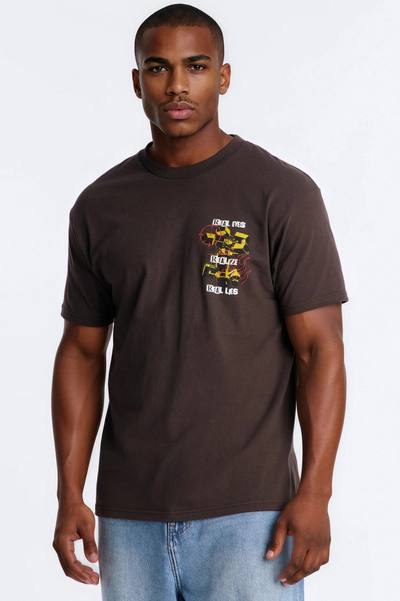 Realize Real Lies Oversized Short Sleeve Tee - Chocolate
