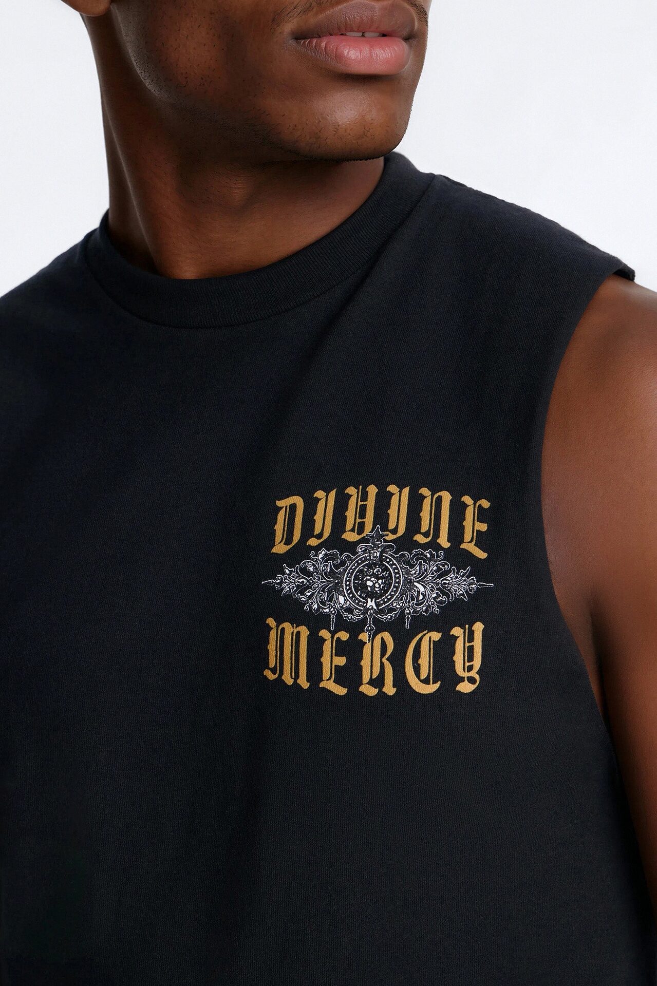 Divine Mercy Muscle Tee - Black