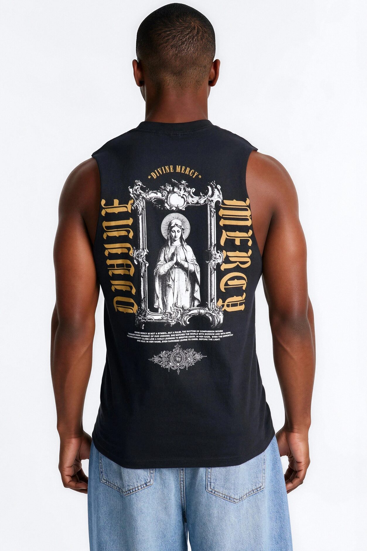 Divine Mercy Muscle Tee - Black