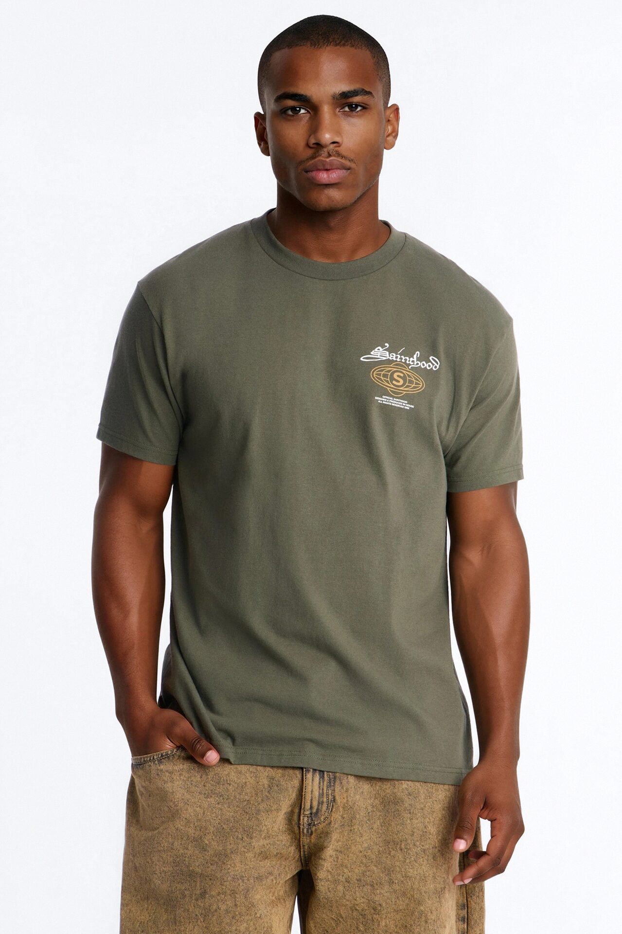 Sainthood Worldwide 199X Oversized Short Sleeve Tee - Green