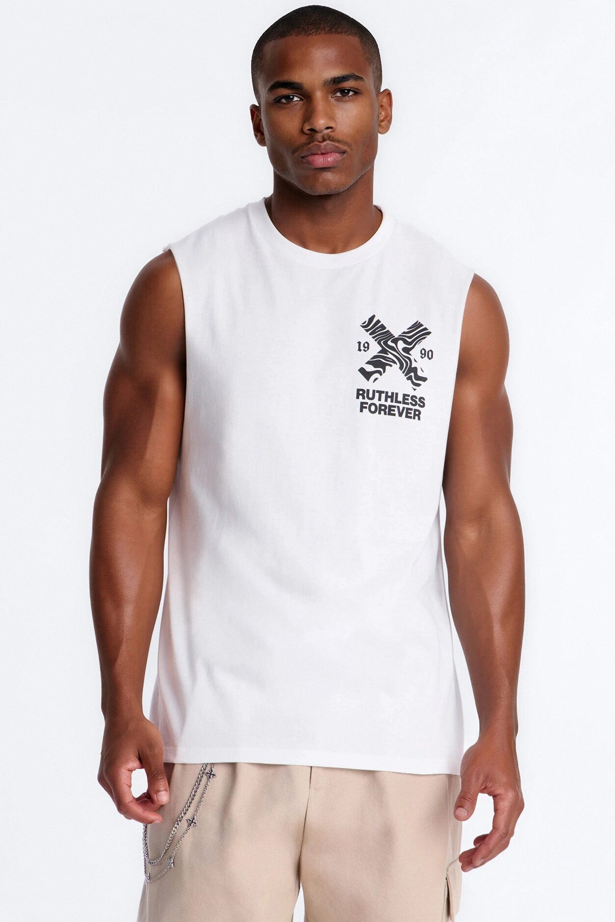 Ruthless Forever 1990 Oversized Short Sleeve Tee - White