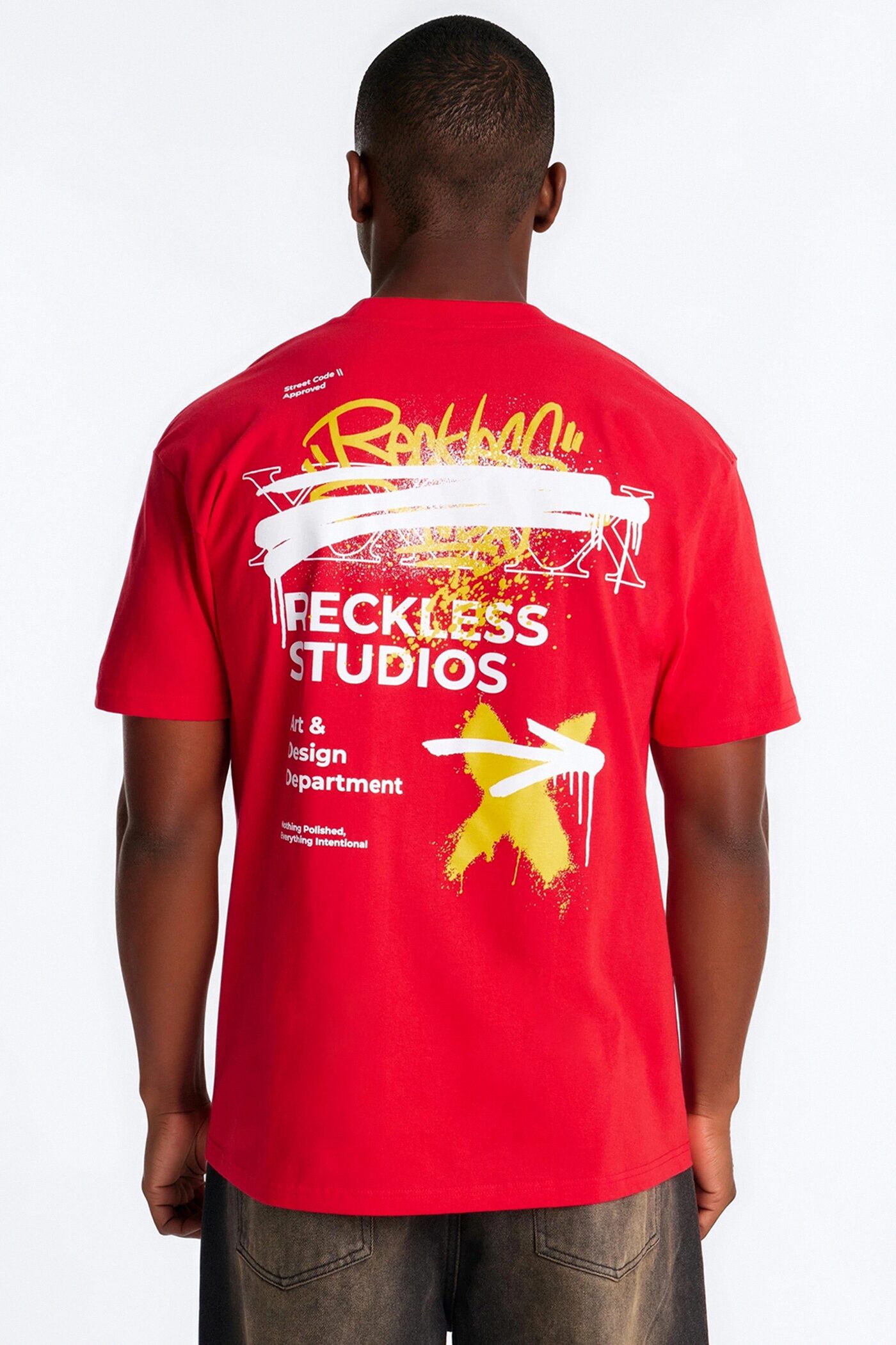 Reckless Studio Oversized Short Sleeve Tee - Red