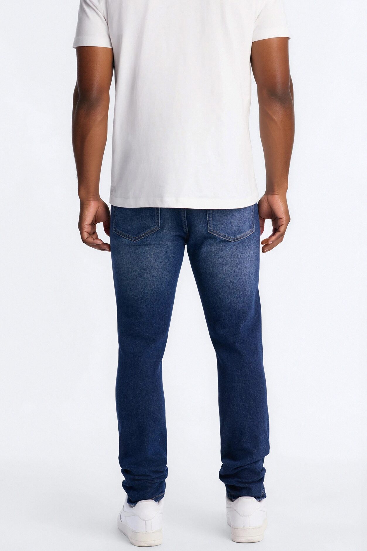 Essential Destroyed Skinny Stretch Jean - Dark Wash