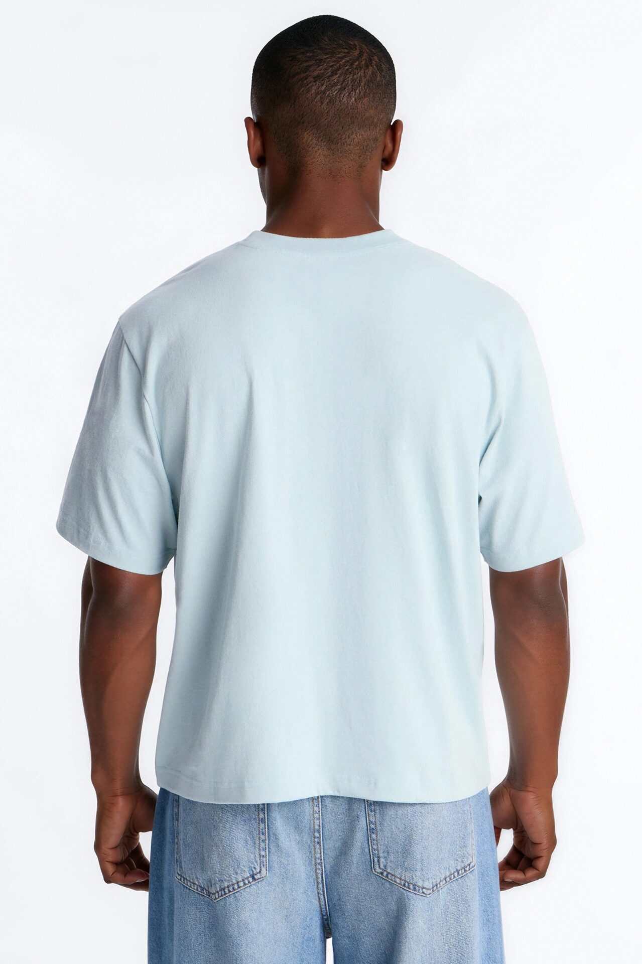 Star Royal Crest Washed Boxy Short Sleeve Tee - Blue