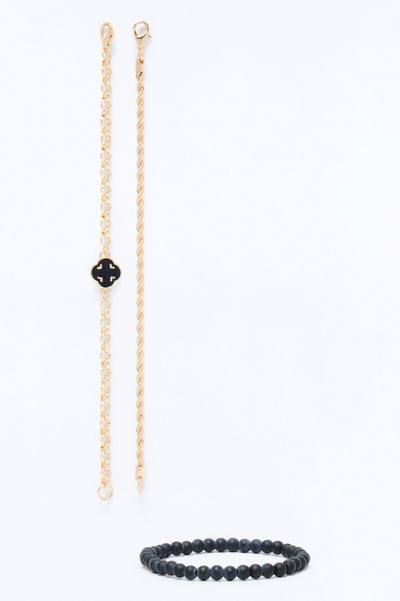 Long Overdue Bracelet Set - Gold