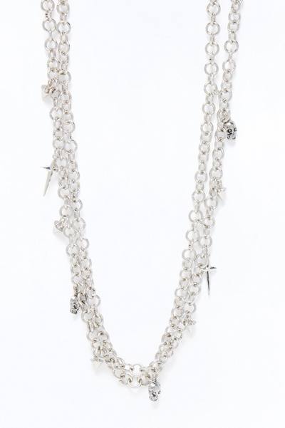 Grim Rebel Double Layered Necklace - Silver