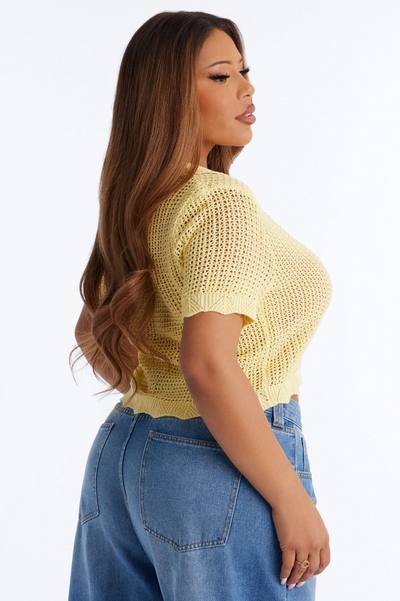 Jazzy Sweater Shirt - Yellow