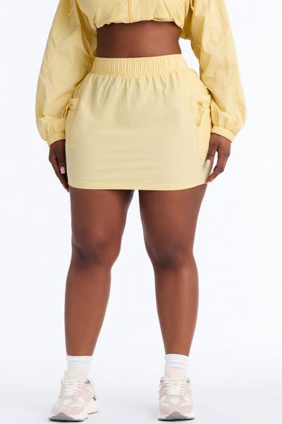 Stay Cool Windbreaker Mini Skirt - Yellow