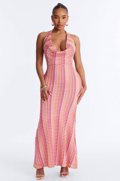 Hibiscus Honey Maxi Dress - Pink/combo