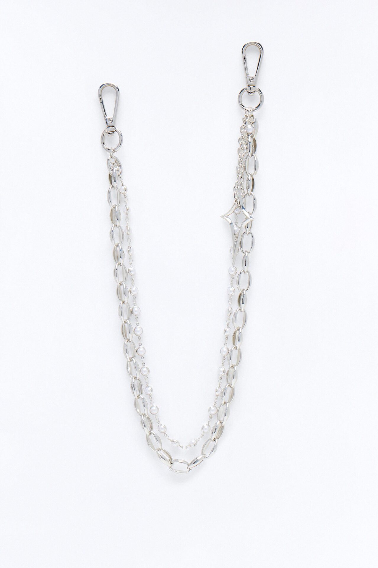 Star Sound Eclipse Layered Pant Chain - Silver