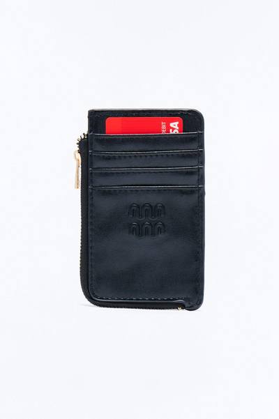 Wild Card Faux Leather Cardholder - Black