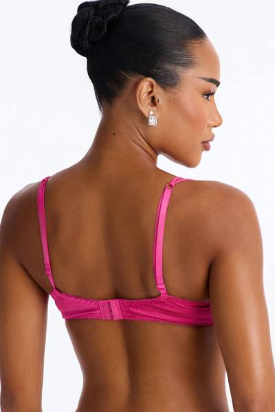 Almost There Lace Open Cup Shelf Bra - Pink